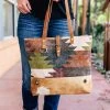 Myra Handbags & Wallets Colorful Aztec & Cowhide Handbag