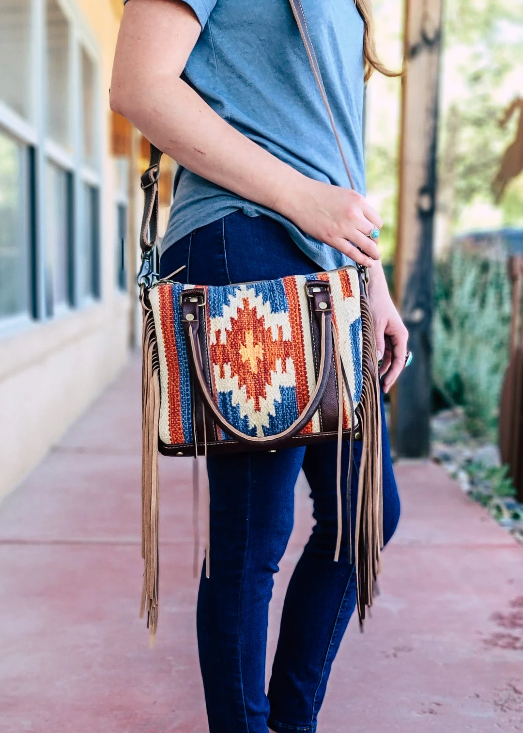 Myra Aztec Rays Concealed Carry Small Tote Handbag for Women - Stylish & Functional 5 Myra Concealed Carry Aztec Rays Small Tote Handbag Handbags & Wallets