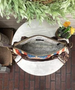 Myra Aztec Rays Concealed Carry Small Tote Handbag for Women - Stylish & Functional 12 Myra Concealed Carry Aztec Rays Small Tote Handbag Handbags & Wallets