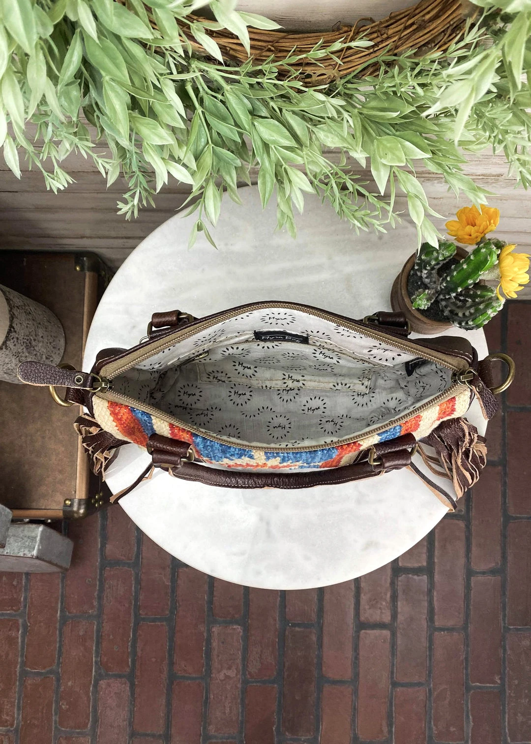 Myra Aztec Rays Concealed Carry Small Tote Handbag for Women - Stylish & Functional 7 Myra Concealed Carry Aztec Rays Small Tote Handbag Handbags & Wallets