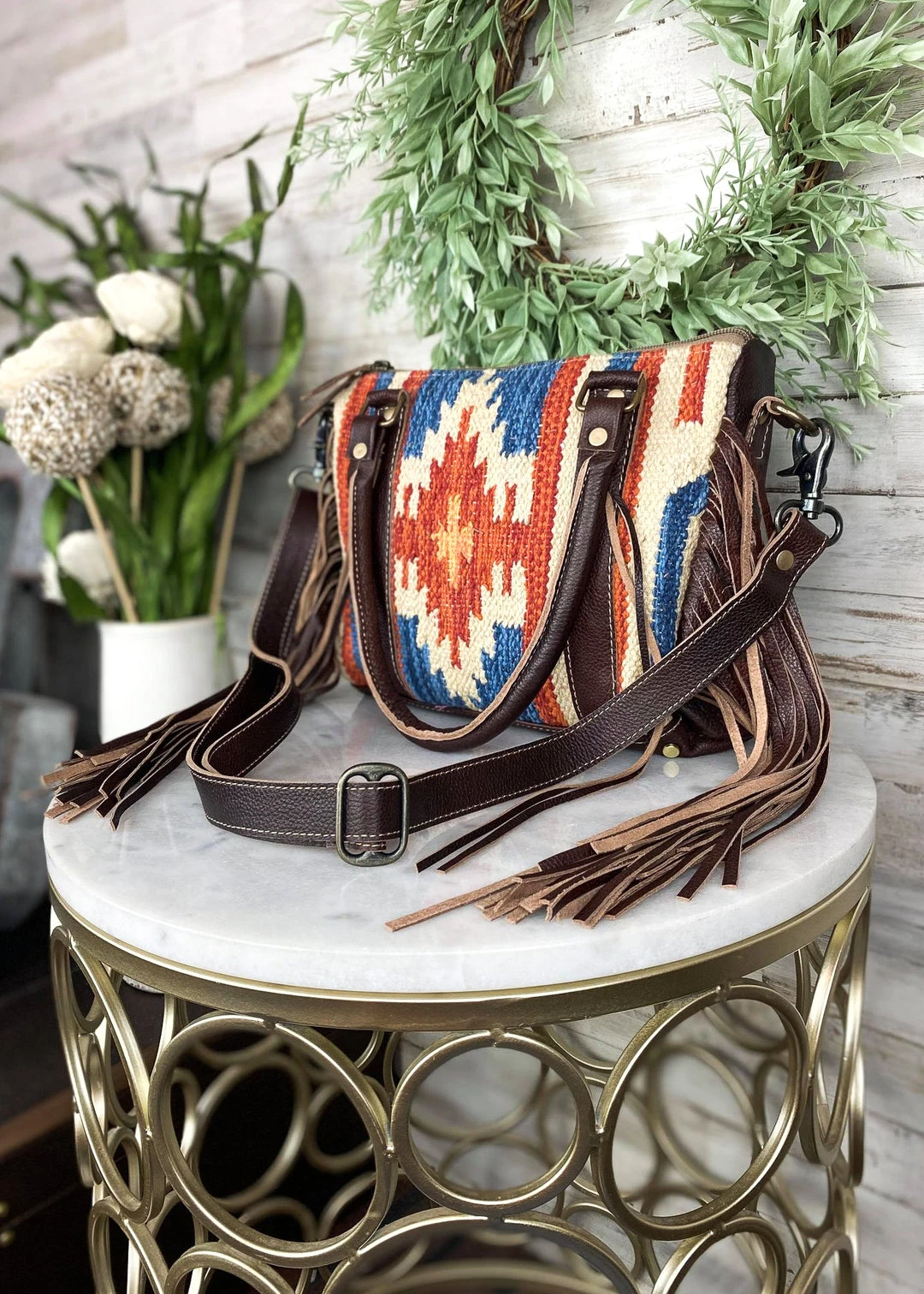 Myra Aztec Rays Concealed Carry Small Tote Handbag for Women - Stylish & Functional 6 Myra Concealed Carry Aztec Rays Small Tote Handbag Handbags & Wallets