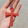 The Cinchy Cowgirl Coral Peachy Cross Keychain Accessories, Gifts & More