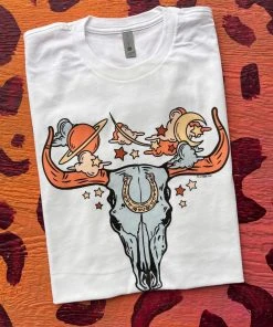 Thelattimoreclaim White Cosmic Skulls & Stars Tee Featured Graphic Tees