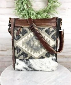 Myra Aztec Leather Cowhide Shoulder/Crossbody Handbag Handbags & Wallets
