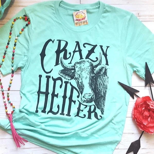 Thelattimoreclaim Mint Crazy Heifer Graphic Tee - Stylish & Comfortable Featured Tee 3 Thelattimoreclaim Mint Crazy Heifer Tee Featured Graphic Tees