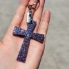 The Cinchy Cowgirl Accessories, Gifts & More Dark Purple Trust Cross Keychain