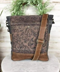 Myra Handbags & Wallets Dark Vintage Floral Handbag