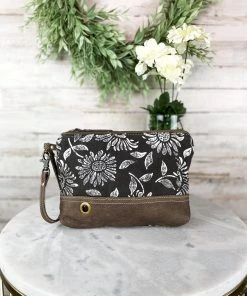 Myra Distressed Sunflower Wristlet/Pouch