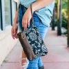 Myra Distressed Sunflower Wristlet/Pouch