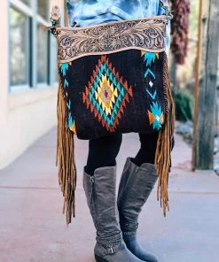 American Darling Dixie Dolly Aztec Crossbody Fringe Handbag Handbags & Wallets