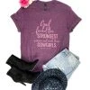 The Cinchy Cowgirl Clothing Eggplant God Found Short Sleeve Tee