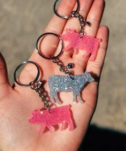 The Cinchy Cowgirl Farm Animal Minis (Set Of 3) Keychain