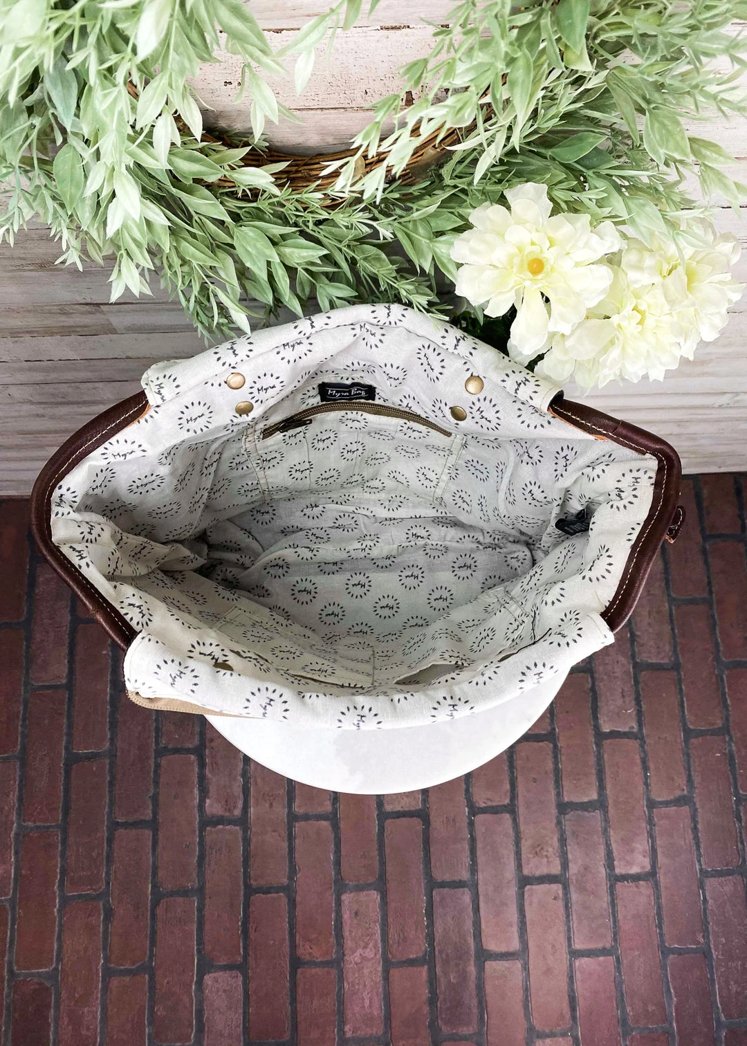 Myra Floral Pattern Cowhide Tote Handbag - MEGA SALE - Stylish & Durable Women's Bag 7 Myra >> MEGA SALE << Floral Pattern Cowhide Tote Handbag