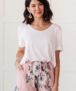 Ave Shops Floral Wild Side Lounge BOTTOMS In Mauve