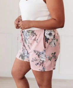 Ave Shops Floral Wild Side Lounge BOTTOMS In Mauve