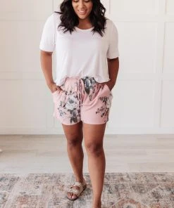 Ave Shops Floral Wild Side Lounge BOTTOMS In Mauve