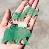 The Cinchy Cowgirl Green Mama Bear & 2 Baby Set Keychain Resin Keychains