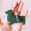 The Cinchy Cowgirl Green & Silver Corgi Keychain Accessories, Gifts & More