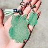The Cinchy Cowgirl Resin Keychains Green Owl & Mini (Set Of 2) Keychain