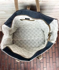 Myra Handbags & Wallets Grey Paisley Cowhide Weekender Bag