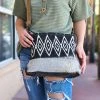 Myra >> MEGA SALE << Grey Aztec Cowhide Crossbody Handbag