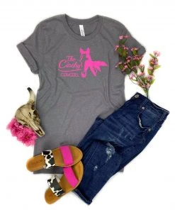 The Cinchy Cowgirl Grey Logo Short Sleeve Tee [FREE Logo Sticker!]