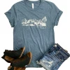 The Cinchy Cowgirl Heather Slate Proverbs 3:5 Short Sleeve Graphic Tee Clothing