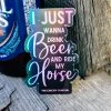 The Cinchy Cowgirl Holographic Drink Beer & Ride My Horse Sticker Stickers