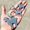 The Cinchy Cowgirl Holographic Silver Goat Keychain Set (Set of 3) | Unique Resin Keychains 2 The Cinchy Cowgirl Holographic Silver Goat (Set Of 3) Keychain Resin Keychains