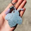 The Cinchy Cowgirl Resin Keychains Holographic Silver Bee Keychain