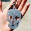 The Cinchy Cowgirl Holographic Skull Keychain Resin Keychains