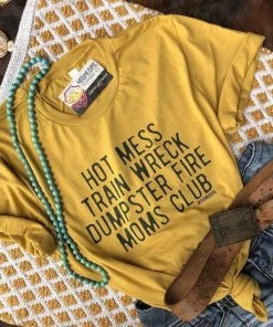 Thelattimoreclaim Mustard Mom Club Graphic Tee Featured Graphic Tees