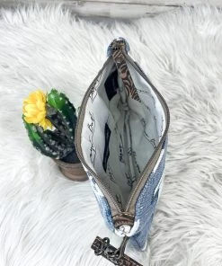 Bbags MEGA SALE - Hudson Blue Aztec Wristlet Pouch | Stylish & Compact -The Cinchy Cowgirl Store hudsoninside 1080x