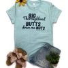 The Cinchy Cowgirl Clothing Ice Blue Big Thoroughbred Butts Short Sleeve Tee