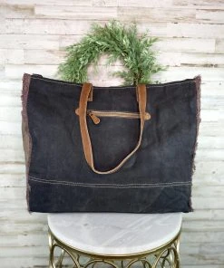 Myra Teal Pattern Cowhide Weekender Bag