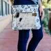 Myra Floral & Cowhide Pocket Crossbody Handbags & Wallets