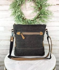 Myra Ivory Vintage Floral Cowhide Handbag