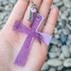 The Cinchy Cowgirl Lavender Grace Cross Keychain