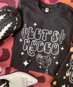 Thelattimoreclaim Charcoal Black Let's Rodeo Tee