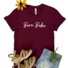 The Cinchy Cowgirl Clothing Maroon Barn Babe Graphic Short Sleeve Tee