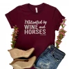 The Cinchy Cowgirl Maroon Motivated By Wine & Horses Short Sleeve Tee