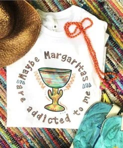 Thelattimoreclaim Featured Graphic Tees White Maybe Margaritas Short Sleeve Tee
