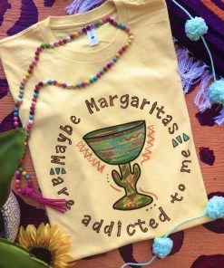 Thelattimoreclaim Yellow Maybe Margaritas Short Sleeve Tee Featured Graphic Tees