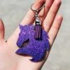 The Cinchy Cowgirl Midnight Purple Horse Keychain