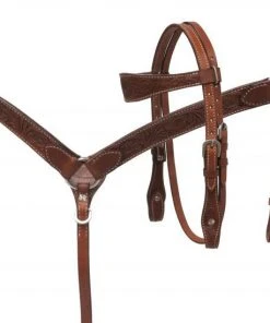 Shiloh MINI Floral Tooled Headstall Set Headstall Sets