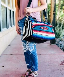 Montana West Multi Color Aztec Weekender Bag Handbags & Wallets