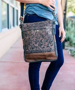 Myra Handbags & Wallets Dark Vintage Floral Handbag