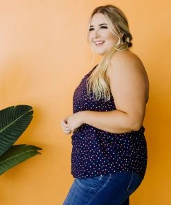 Ave Shops Clothing Navy Star Tank