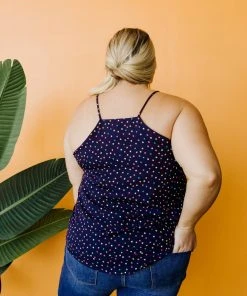 Ave Shops Clothing Navy Star Tank