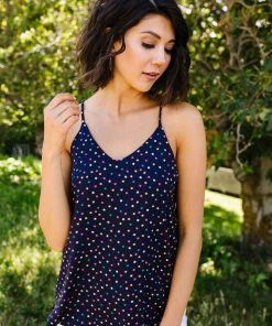 Ave Shops Clothing Navy Star Tank